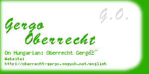 gergo oberrecht business card